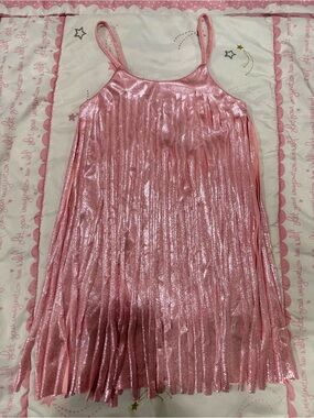 5, Les Tout Petits Pink Shimmery Fringe Dress